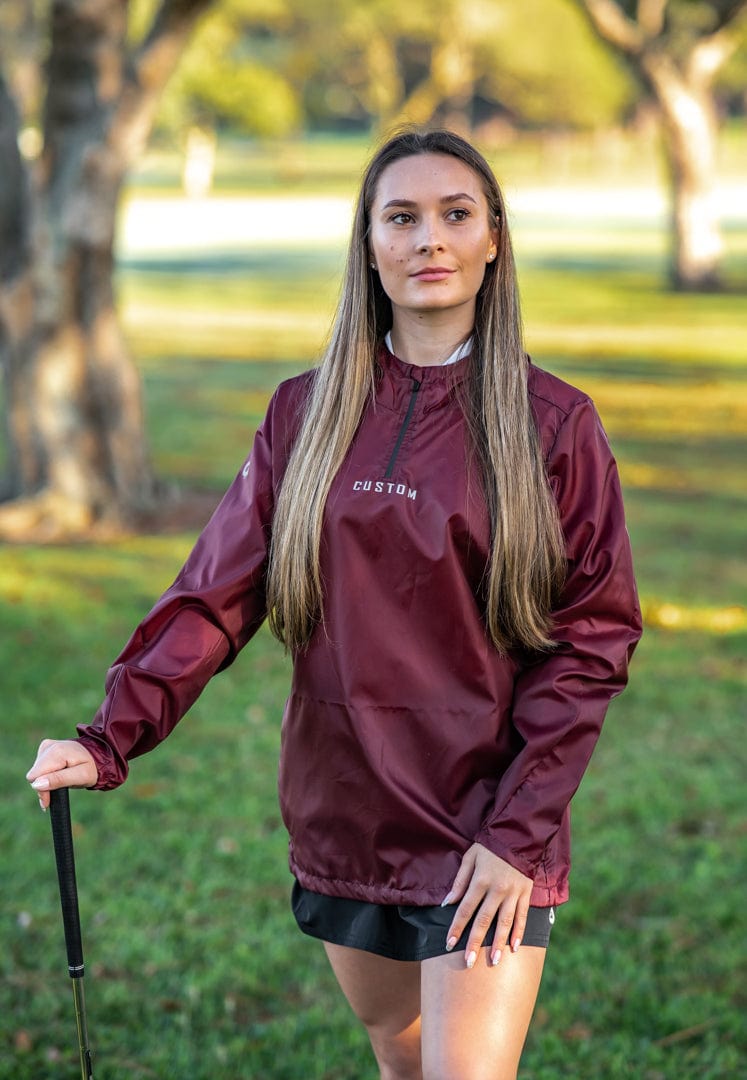 Maroon waterproof outlet jacket