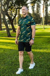 CA Springbok Golf Shirt | Green Bokke