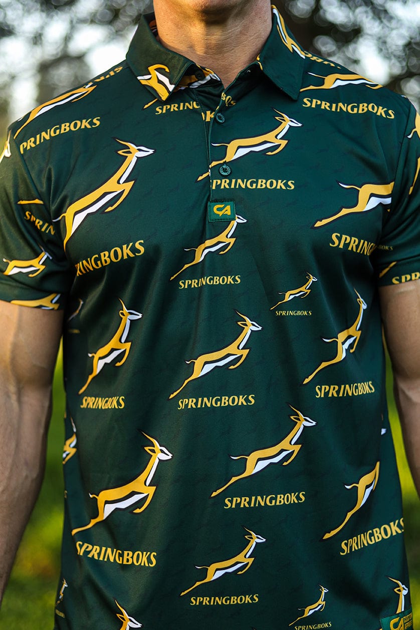 CA Springbok Golf Shirt | Green Bokke