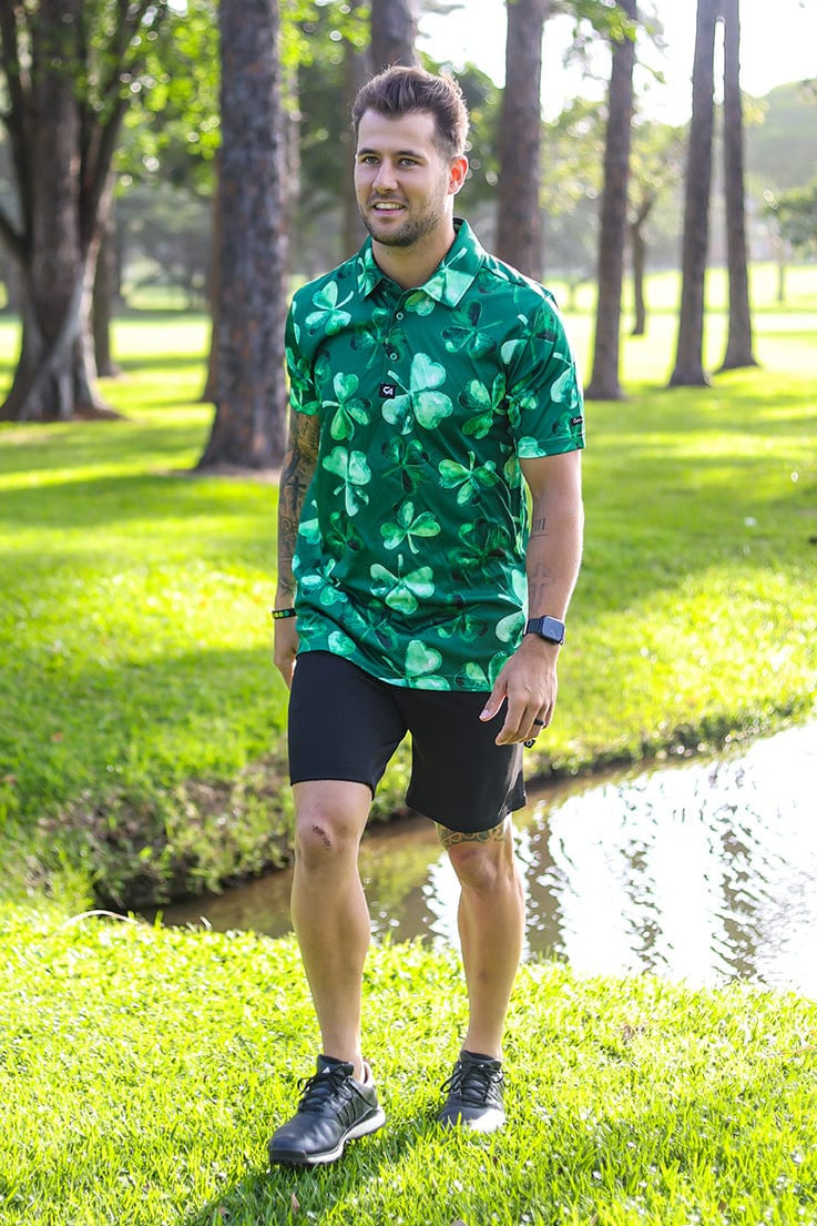 CA Funky Golf Shirt | Lucky Clovers