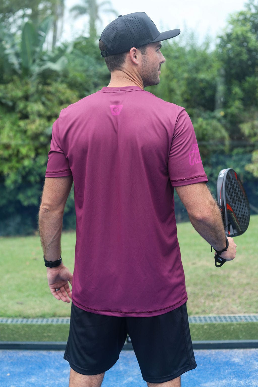 CA Padel Shirt | Maroon Wrap