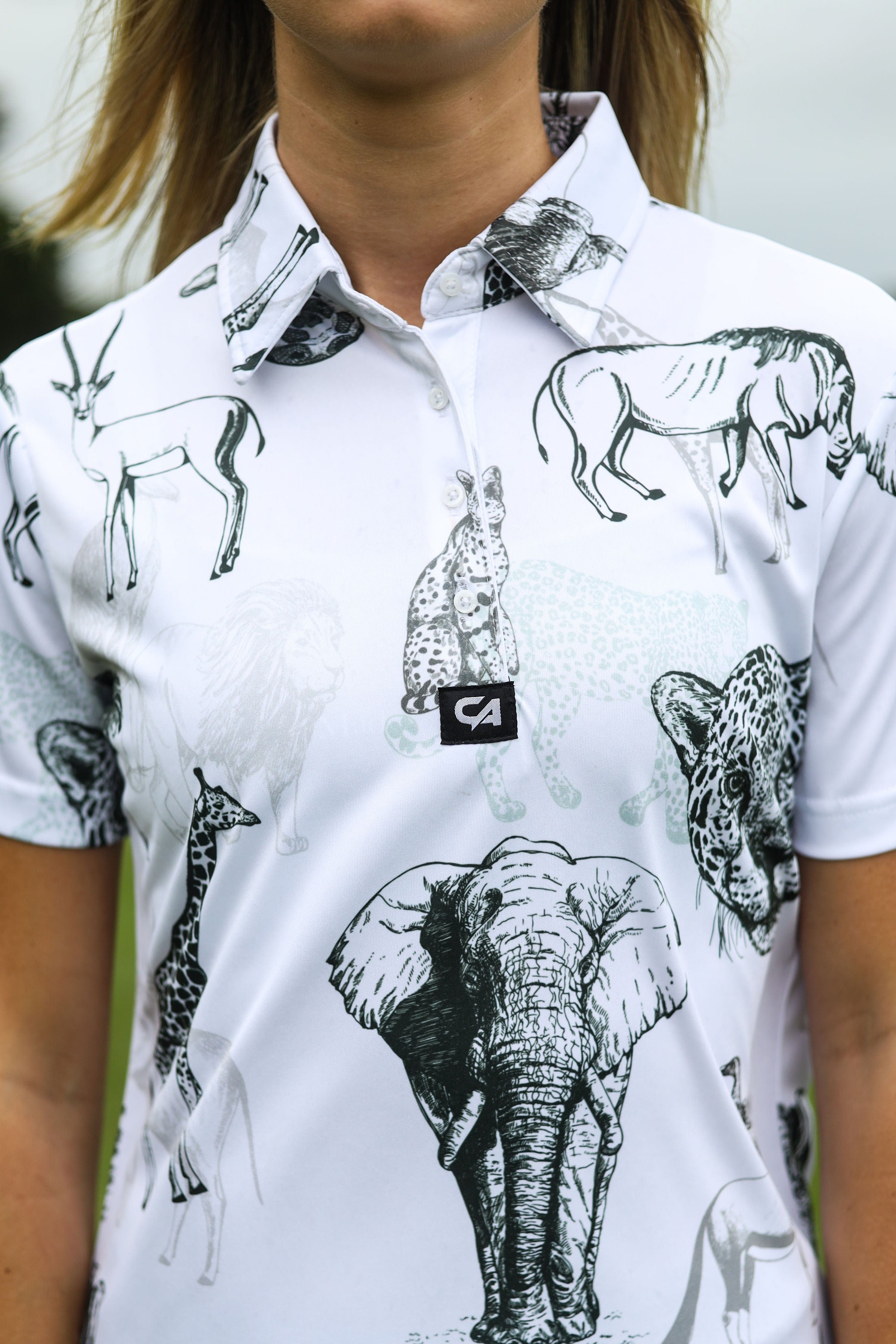 CA Ladies Funky Golf Shirt | Wild Animals