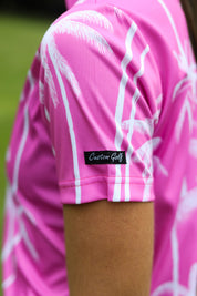 CA Ladies Funky Golf Shirt | Pink Tropics