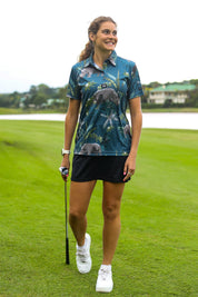 CA Ladies Funky Golf Shirt | Rhino's In The Wild