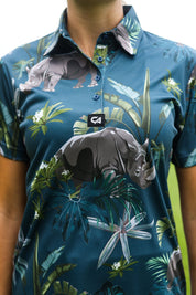 CA Ladies Funky Golf Shirt | Rhino's In The Wild