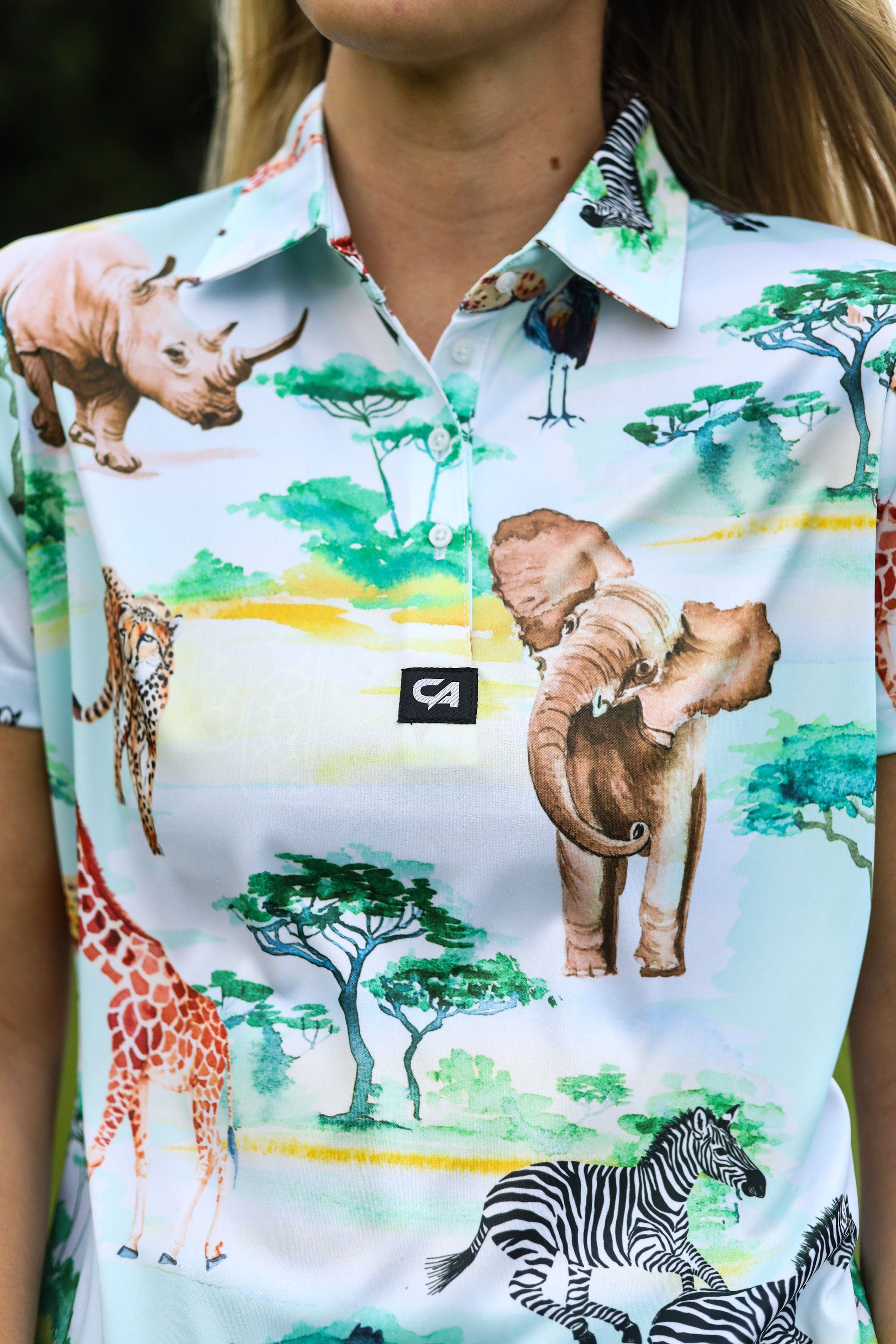 CA Ladies Funky Golf Shirt | Safari