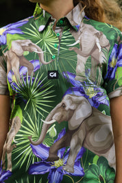 CA Ladies Funky Golf Shirt | African Elephants