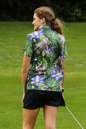 CA Ladies Funky Golf Shirt | African Elephants