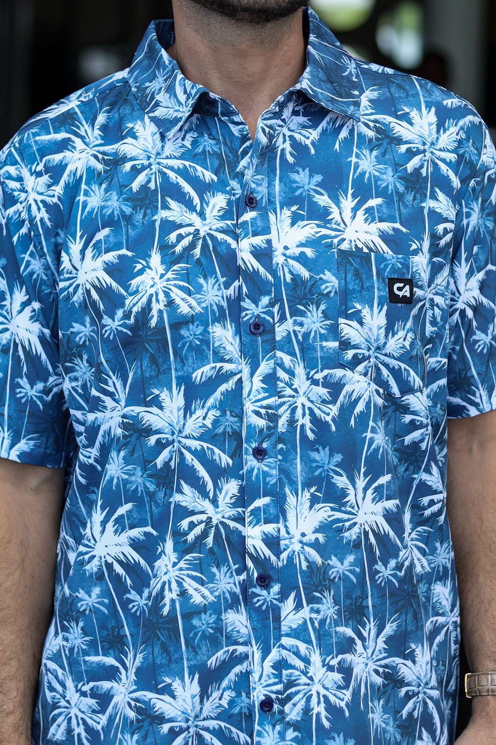 CA Mens Button-Up | Evening Palms