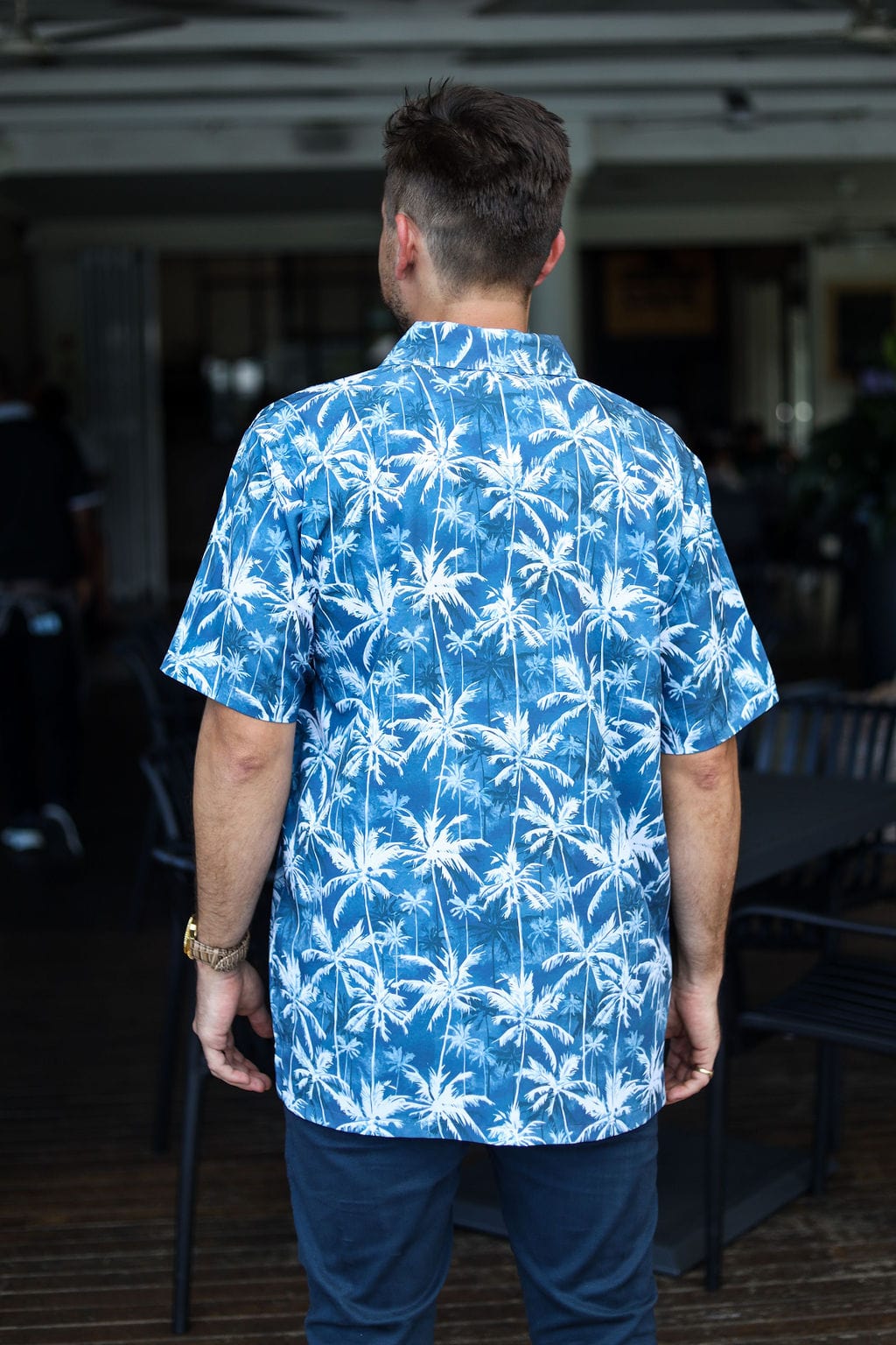 CA Mens Button-Up | Evening Palms