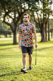 CA Funky Golf Shirt | Sunset Toucans