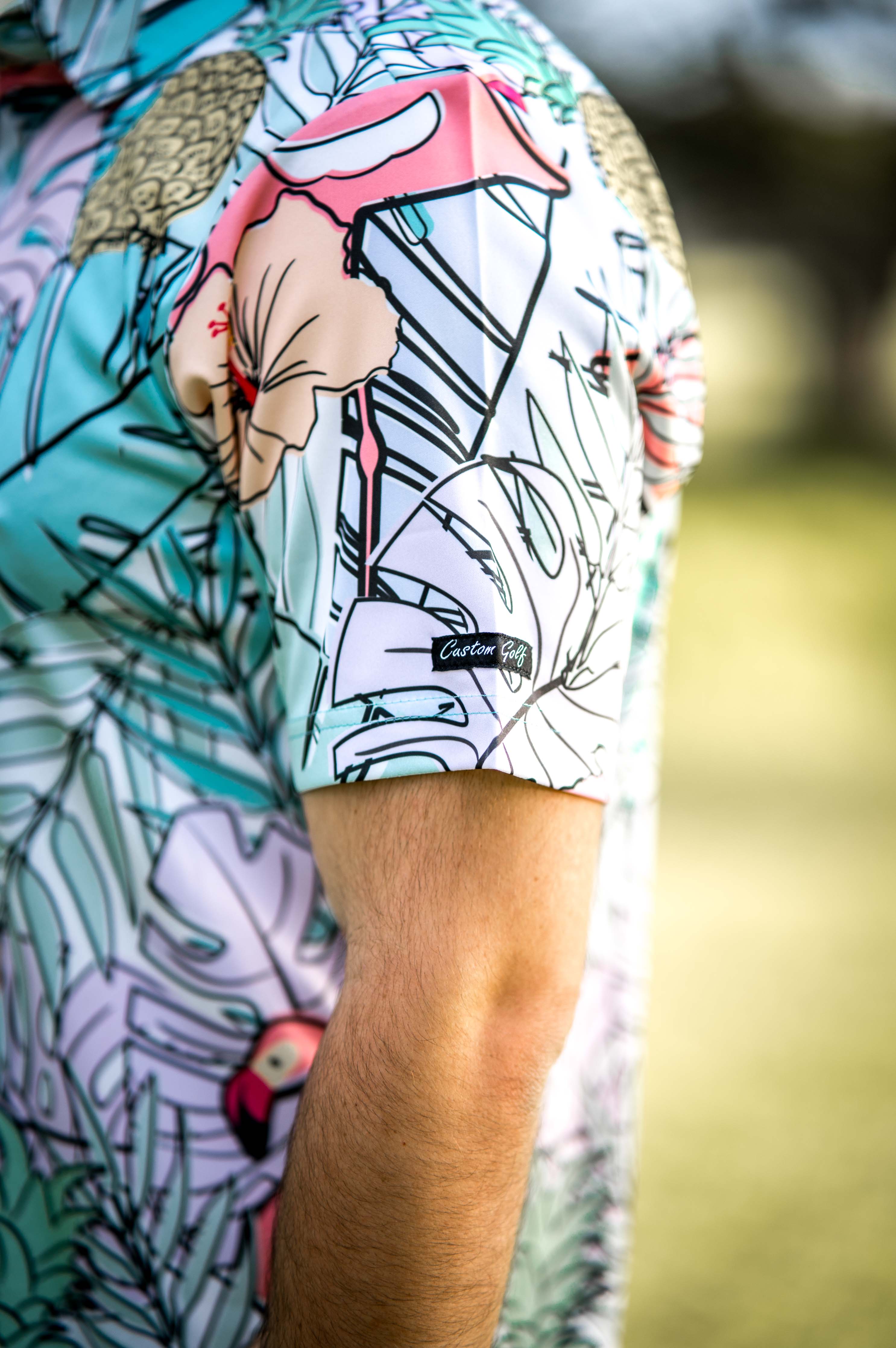 CA Funky Golf Shirt | Pastel Jungle