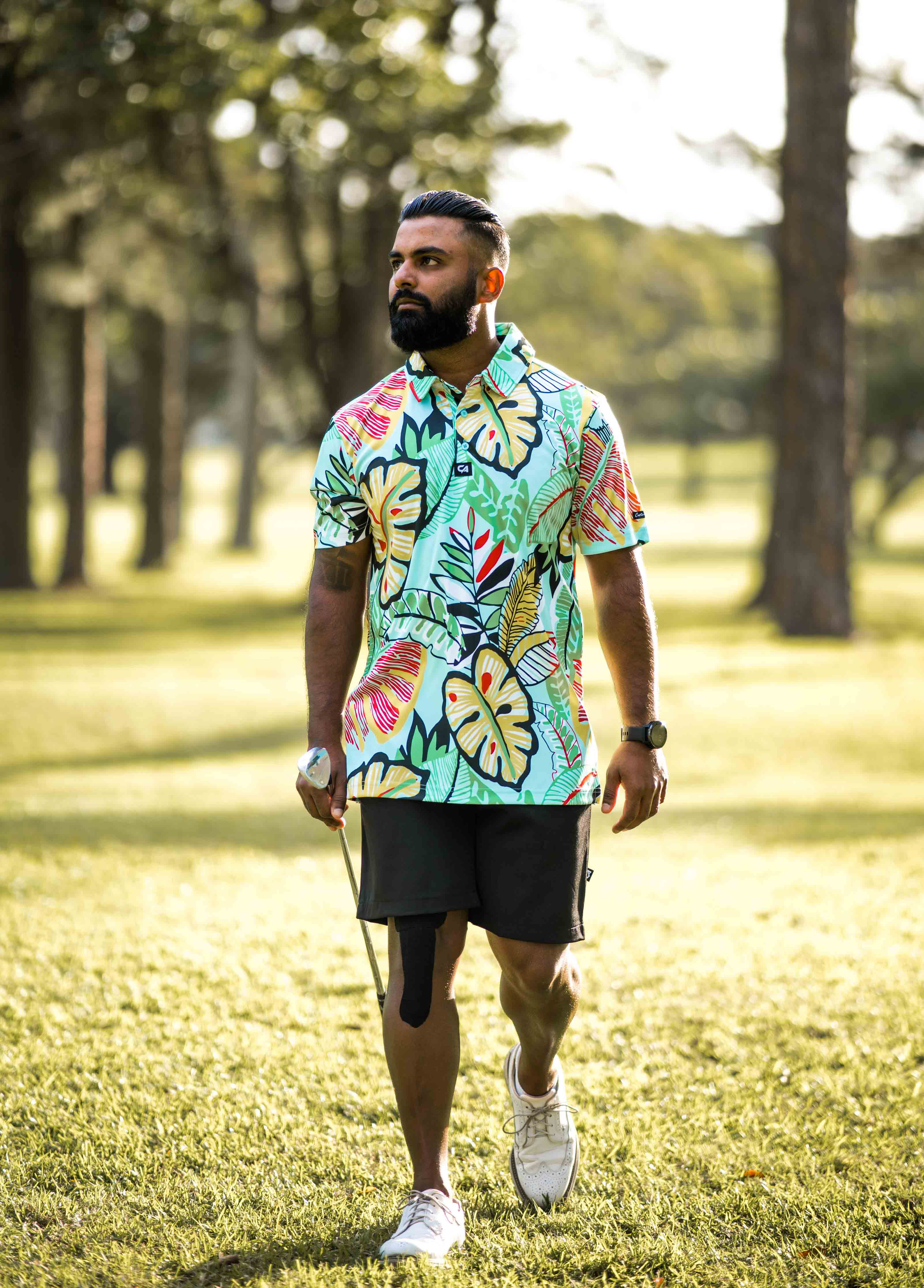 CA Funky Golf Shirt | Leafy Greens