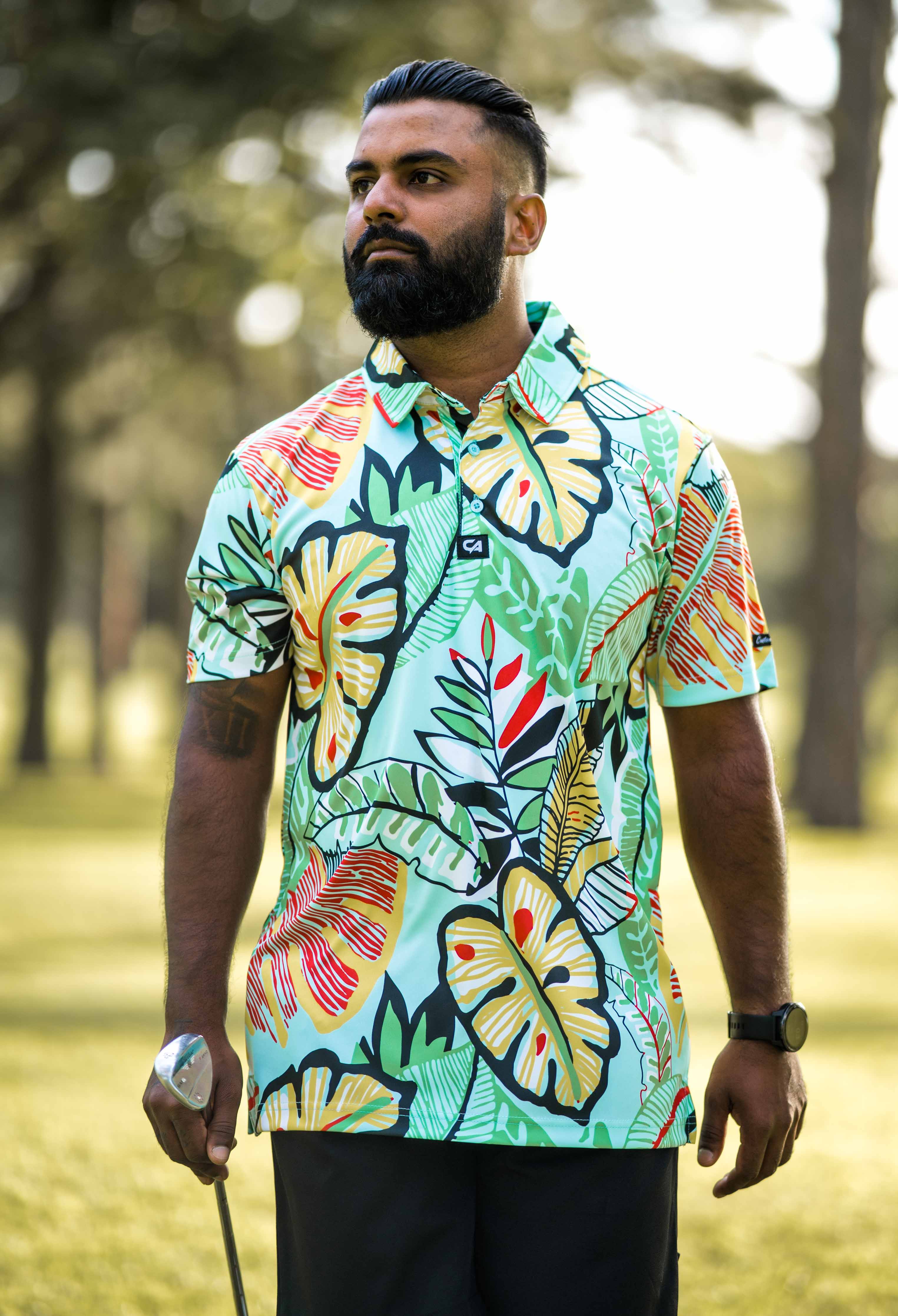 CA Funky Golf Shirt | Leafy Greens