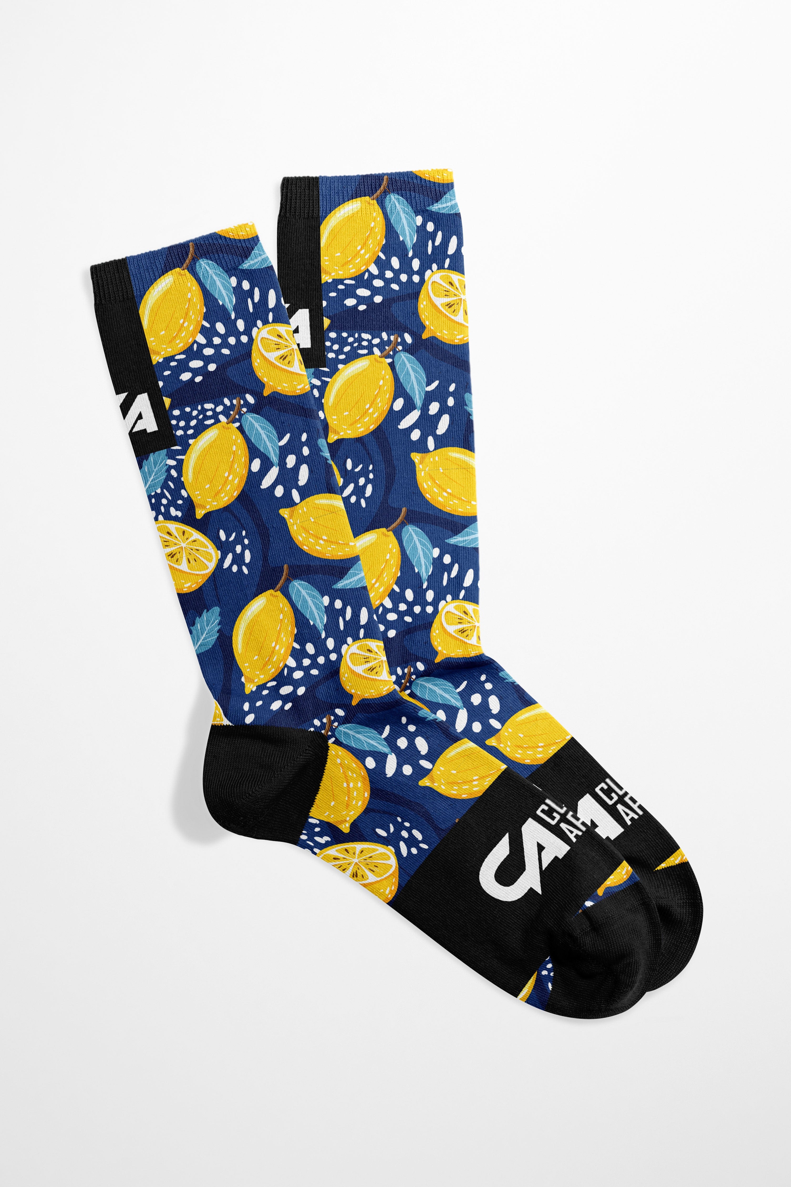 CA Funky Socks | Navy Lemon Zest