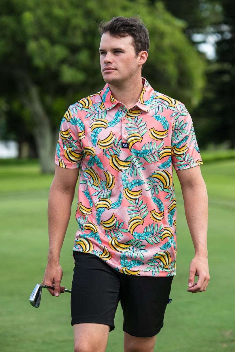 CA Funky Golf Shirt | Coral Bananas – Custom Apparel